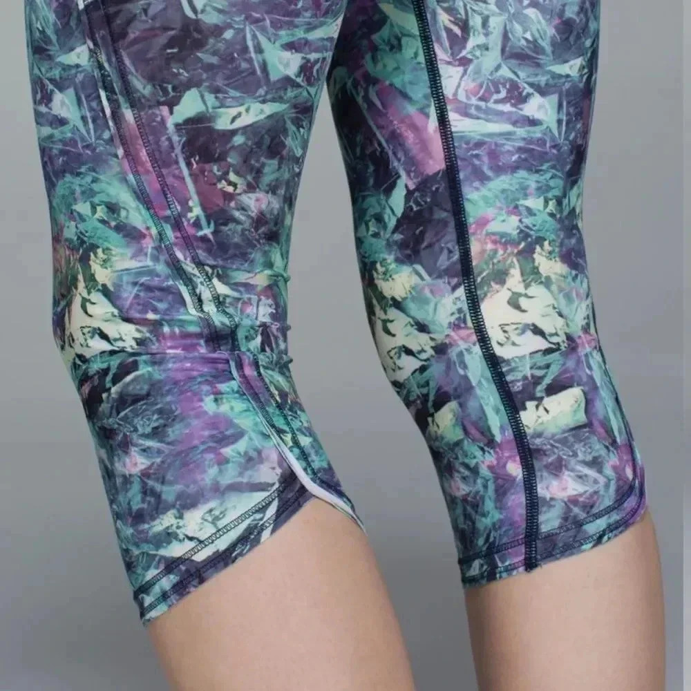 Lululemon Run Top Speed Crop Iridescent Multi Size 6 - Picture 11 of 14